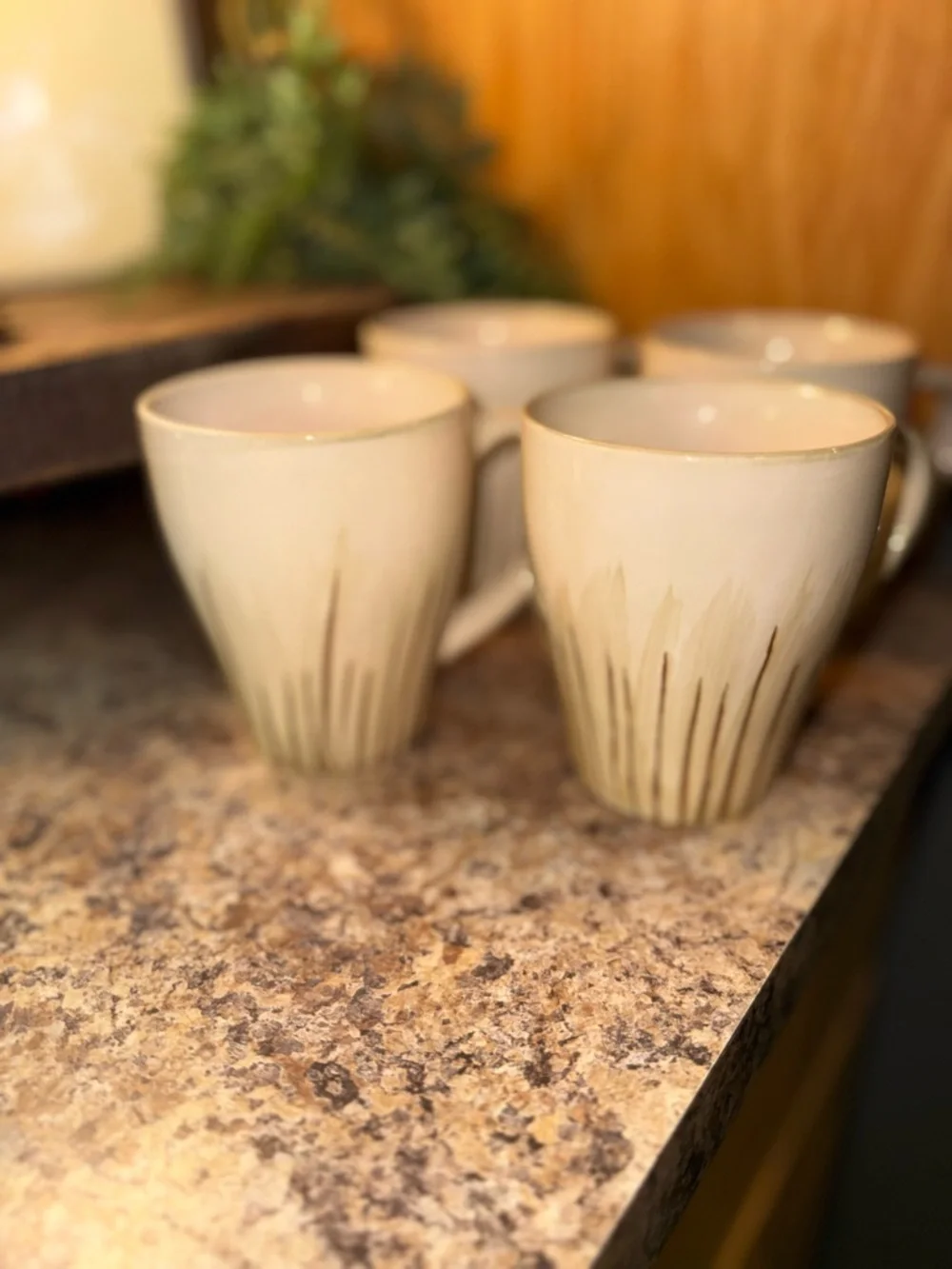 Set Of 4 Pier 1 Coffee Mugs Retired VTG Sanctuary
